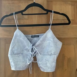 Front tie crop top